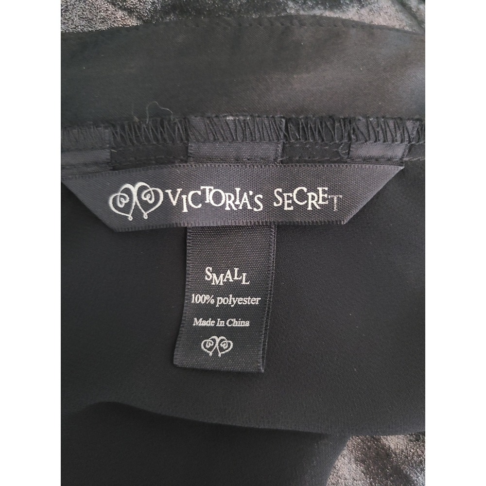 Y2K Victoria's Secret Sz S Halter Top Babydoll Black Sparkly Going Out Cybercore - Picture 4 of 4